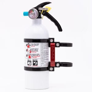 Product image for Quick release fire extinguisher mount w/ 2lb extinguisher