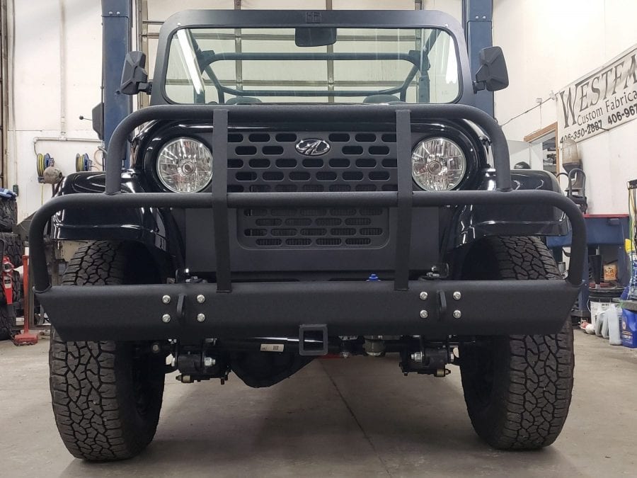 Product image for ROXOR Front Bumper w/ Brush Guard and Receiver Hitch (Built to order)